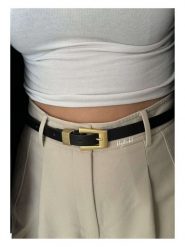 Lucky Bees Pasek w kolorze czarnym - dł. 100 cm rozmiar: onesize. Czarne paski damskie Lucky Bees, bez wzorów, z materiału. Za 87.81 zł.