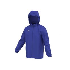 Kurtka wiatrówka piłkarska Kipsta Essential Club 50. Niebieskie kurtki damskie KIPSTA, l, bez wzorów, z materiału, bez kaptura. Za 69.99 zł.