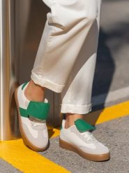 Bellucci Sneakersy w kolorze kremowo-zielono-beżowym rozmiar: 40. Brązowe obuwie sportowe damskie Bellucci, bez zapięcia. Za 104.99 zł.