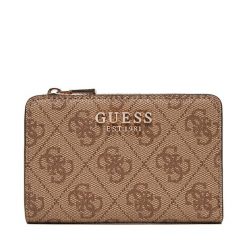Portfel Guess. Brązowe portfele damskie Guess, z aplikacjami. Za 229.99 zł.
