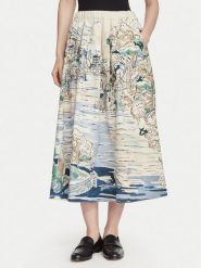 Weekend Max Mara Spódnica midi Adepto 2625106011 Beżowy Regular Fit. Brązowe spódnice damskie Weekend Max Mara, bez wzorów, z bawełny, midi. Za 1,484.00 zł.