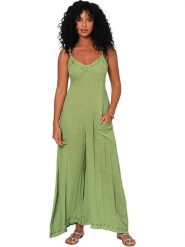 Aller Simplement Kombinezon w kolorze zielonym rozmiar: 34/36. Zielone kombinezony damskie Aller Simplement, bez wzorów, z bawełny, bez kołnierzyka, bez ramiączek. Za 69.99 zł.