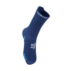 Skarpety do biegania Compressport Pro Racing Socks v4.0 Run High. Niebieskie skarpetki damskie Compressport, bez wzorów. Za 93.99 zł.