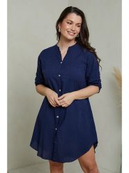 Curvy Lady Sukienka w kolorze granatowym rozmiar: 40/42. Niebieskie sukienki damskie Curvy Lady, bez wzorów, klasyczne, bez ramiączek. Za 114.17 zł.