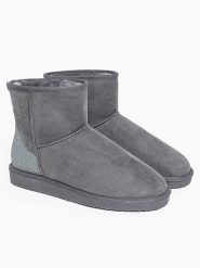 ISLAND BOOT Botki zimowe "Caspian" w kolorze szarym rozmiar: 36. Szare botki damskie Island Boot, na zimę, bez obcasa, bez zapięcia. Za 130.99 zł.