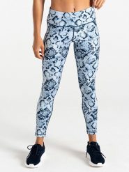 Dare 2b Legginsy sportowe "Influential II" w kolorze błękitno-granatowym rozmiar: 40. Niebieskie legginsy damskie Dare 2b, bez wzorów, z materiału. Za 108.74 zł.