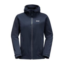 Kurtka hardshell damska Jack Wolfskin Pack & Go Shell. Niebieskie kurtki damskie Jack Wolfskin, l, bez wzorów, z hardshellu, bez kaptura. Za 549.00 zł.