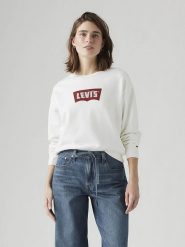Levi's Bluza w kolorze białym rozmiar: L. Białe bluzy damskie Levi's, l, bez wzorów, z bawełny, bez kaptura. Za 151.42 zł.