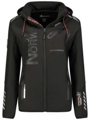 Geographical Norway Kurtka softshellowa "Reine" w kolorze czarnym rozmiar: L. Czarne kurtki sportowe damskie Geographical Norway, l, bez wzorów, bez kaptura. Za 180.91 zł.