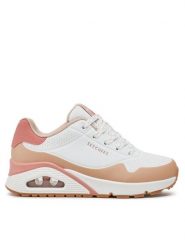 Skechers Sneakersy 177121/WTAN Biały. Białe obuwie sportowe damskie Skechers, ze skóry, bez zapięcia. Za 316.99 zł.
