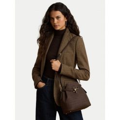 Torebka LAUREN RALPH LAUREN. Brązowe torebki klasyczne damskie Lauren Ralph Lauren, bez dodatków. Za 1,899.00 zł.