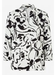 More & More Bluzka w kolorze czarno-białym rozmiar: 38. Białe bluzki damskie More & More, s, bez wzorów, z wiskozy, klasyczne, bez kołnierzyka, bez ramiączek. Za 69.99 zł.