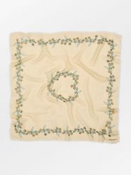 Becksöndergaard Wełniana chusta w kolorze beżowym - 90 x 90 cm rozmiar: onesize. Brązowe chusty damskie Becksöndergaard, bez wzorów, z materiału. Za 113.99 zł.