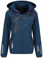 Geographical Norway Kurtka softshellowa "Reine" w kolorze granatowym rozmiar: S. Niebieskie kurtki sportowe damskie Geographical Norway, s, bez wzorów, bez kaptura. Za 174.84 zł.