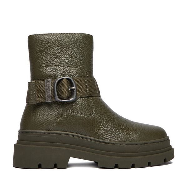 Botki G-Star Raw. Brązowe botki damskie G-Star Raw, retro, bez obcasa, na płaskiej podeszwie, bez zapięcia. Za 300.99 zł.