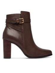 LAUREN RALPH LAUREN Botki Brooke II Calfskin Bootie Heel 802974475003 Brązowy. Brązowe botki damskie Lauren Ralph Lauren, ze skóry, bez obcasa, na słupku, bez zapięcia. Za 1,199.00 zł.