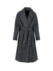 Pinko Płaszcz "Cibella" | 1G18CM A03H | Kobieta | Czarny, Szary. Czarne płaszcze damskie Pinko, s, bez wzorów, z bawełny, bez kaptura. W wyprzedaży za 999.00 zł.
