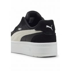 Damskie sneakersy Court Lally Skye z zamszu PUMA Black White. Białe obuwie sportowe damskie Puma, bez zapięcia, tenisowe. W wyprzedaży za 154.00 zł.
