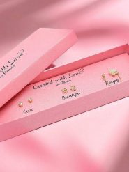 Created with Love 3-częściowy zestaw kolczyków-wkrętek "Spark" z cyrkoniami rozmiar: onesize. Żółte kolczyki damskie Created with Love, z cyrkonią, z mosiądzu. Za 56.99 zł.