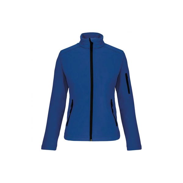 Kurtka damska Kariban Softshell. Niebieskie kurtki damskie KARIBAN, m, bez wzorów, z elastanu, bez kaptura. Za 197.00 zł.