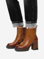 G-Star Raw Botki CEO-WI34-CLEVELAND-01 Brązowy. Brązowe botki damskie G-Star, ze skóry, retro, bez obcasa, na słupku, bez zapięcia. Za 419.99 zł.