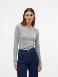 Vero Moda Koszulka w kolorze szarym rozmiar: M. Szare koszulki damskie Vero Moda, m, bez wzorów, z bawełny, bez kołnierzyka, bez ramiączek. Za 61.95 zł.