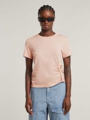 G-Star Koszulka w kolorze jasnoróżowym rozmiar: XS. Różowe bluzki damskie G-Star, xs, bez wzorów, z bawełny, retro, bez kołnierzyka, bez ramiączek. Za 78.99 zł.