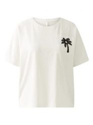 Miss Lagotte Koszulka w kolorze białym rozmiar: 42. Białe bluzki damskie Miss Lagotte, bez wzorów, bez kołnierzyka, bez ramiączek. Za 105.14 zł.