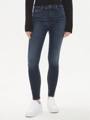 Tommy Jeans Jeansy Nora DW0DW19257 Granatowy Skinny Fit. Niebieskie jeansy damskie Tommy Jeans, bez wzorów, z bawełny. Za 419.99 zł.