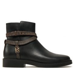 Botki MICHAEL Michael Kors. Czarne botki damskie MICHAEL Michael Kors, bez obcasa, na płaskiej podeszwie, bez zapięcia. Za 599.99 zł.