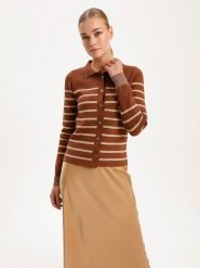 BGN Kardigan w kolorze jasnobrązowo-beżowym rozmiar: 40. Brązowe kardigany damskie BGN, bez wzorów. Za 91.99 zł.