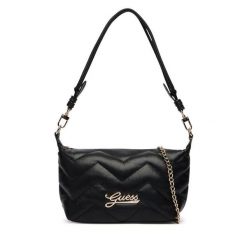 Torebka Guess. Czarne listonoszki damskie Guess, z aplikacjami, bez dodatków. Za 264.99 zł.
