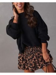 Milan Kiss Sweter w kolorze czarnym rozmiar: S. Czarne swetry klasyczne damskie Milan Kiss, s, bez kołnierzyka. Za 152.99 zł.