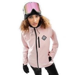 Damska kurtka snowboardowa Sporty zimowe Siroko W2-W Pastel. Czerwone kurtki damskie SIROKO, na zimę, bez wzorów, z softshellu, bez kaptura. Za 844.00 zł.