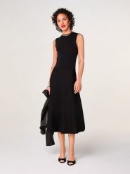 Rodier Sukienka w kolorze czarnym rozmiar: L. Czarne sukienki damskie Rodier, bez wzorów, bez ramiączek. Za 404.99 zł.