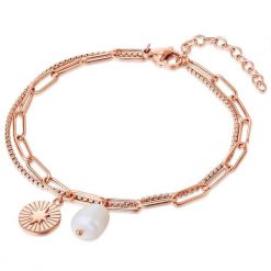 Valero Pearls Stal nierdzewna Perła hodowlana słodkowodna Bransoletki 1 ct Damski. Białe bransoletki damskie Valero Pearls, ze stali. Za 299.99 zł.