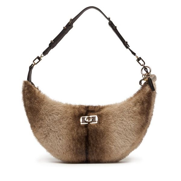 Torebka Guess. Brązowe torebki klasyczne damskie Guess, bez dodatków. Za 381.99 zł.