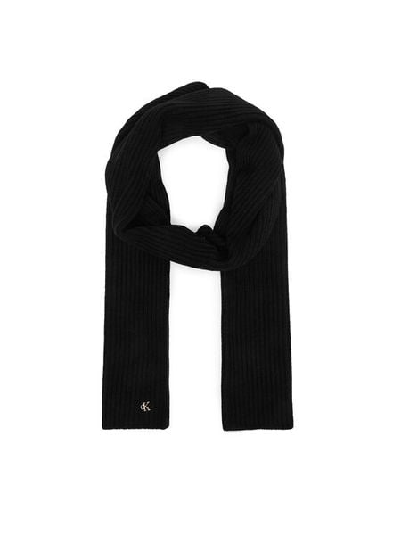 Calvin Klein Szalik LV04F8119G Czarny. Czarne szaliki damskie Calvin Klein, bez wzorów, z wełny. Za 329.99 zł.