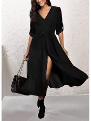 LA Angels Sukienka w kolorze czarnym rozmiar: M. Czarne sukienki damskie LA Angels, bez wzorów, z wiskozy, bez ramiączek. Za 173.99 zł.