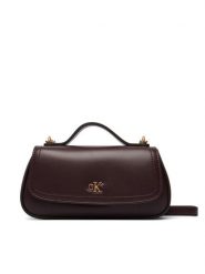Calvin Klein Torebka LV04F3679G Bordowy. Czerwone torebki klasyczne damskie Calvin Klein, ze skóry, bez dodatków. Za 409.99 zł.
