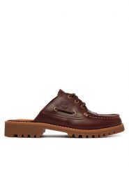Timberland Klapki Noreen Mule TB0A4198EIW1 Bordowy. Czerwone klapki damskie Timberland, bez wzorów, ze skóry, bez obcasa, bez zapięcia. Za 769.99 zł.