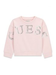 Guess Bluza K6RQ05 KAD74 Różowy jasny Regular Fit. Czerwone bluzy dziewczęce Guess, z aplikacjami, z bawełny, bez ramiączek, bez kaptura. Za 174.99 zł.
