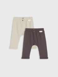 Spodnie dresowe 2 pack - szary. Szare spodnie sportowe damskie Sinsay, m, bez wzorów, z dresówki. Za 19.99 zł.