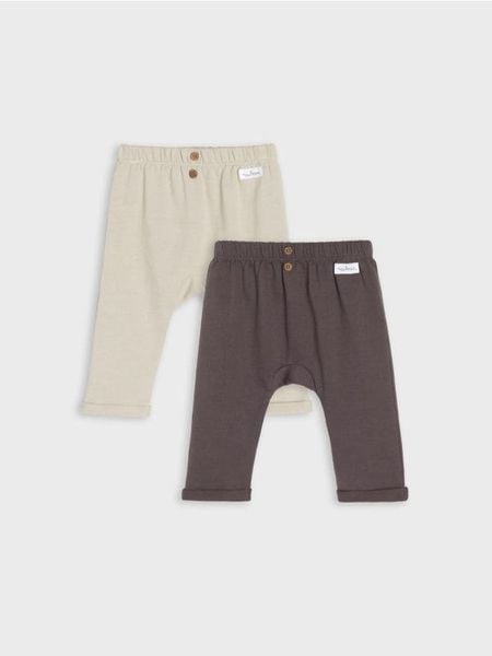 Spodnie dresowe 2 pack - szary. Szare spodnie sportowe damskie Sinsay, m, bez wzorów, z dresówki. Za 19.99 zł.