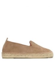 Manebi Espadryle Flat Espardilles W 1.9 N0 Beżowy. Brązowe espadryle damskie Manebi, bez wzorów, ze skóry, bez obcasa. Za 339.99 zł.