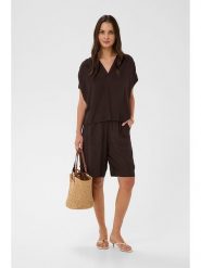 Kaffe Bluzka "Milia" w kolorze ciemnobrązowym rozmiar: 34. Brązowe bluzki damskie Kaffe, bez wzorów, z włókna, bez kołnierzyka, bez ramiączek. Za 104.99 zł.