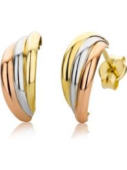 Revoni Złote kolczyki-wkrętki rozmiar: onesize. Szare kolczyki damskie Revoni, złote. Za 491.99 zł.