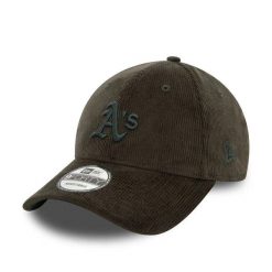 Czapka z daszkiem Oakland Athletics Cord 9Forty. Zielone czapki z daszkiem damskie New Era, bez wzorów, z bawełny. Za 139.99 zł.