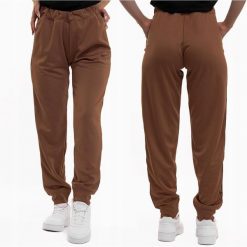 Nike spodnie damskie dresowe sportowe treningowe dresy wygodne. Brązowe spodnie sportowe damskie Nike, s, bez wzorów, z bawełny. Za 177.00 zł.