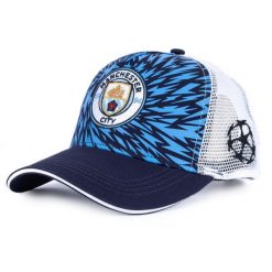 Czapka Manchester City - trucker - licencjonowana Champions League. Niebieskie czapki damskie MANCHESTER CITY, bez wzorów, z bawełny. Za 97.00 zł.